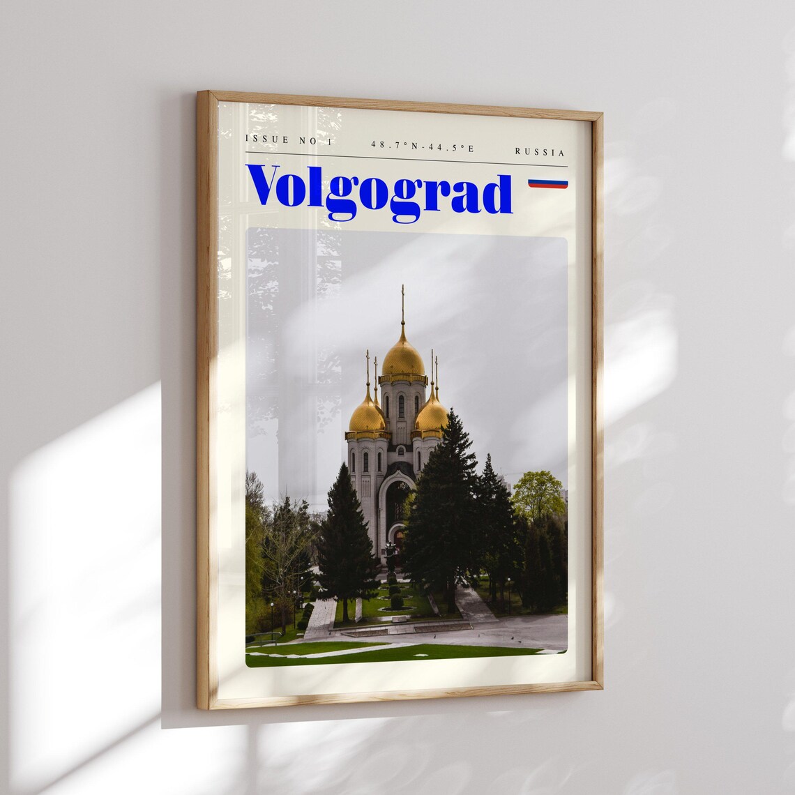 Volgograd Russia Golden Dome Cathedral Photography Travel Poster - Image 2