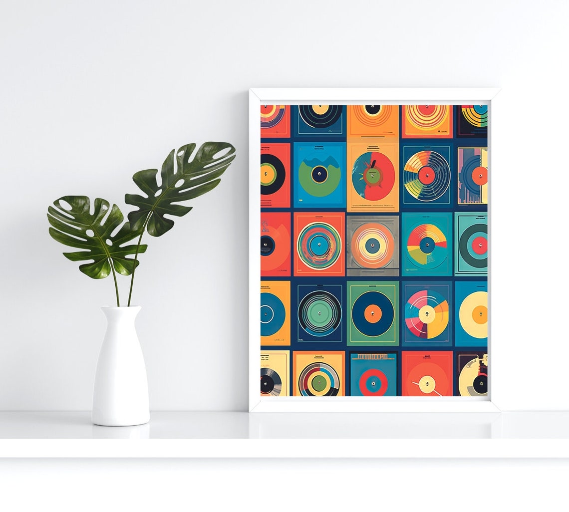 Abstract Vinyl Record Art Print