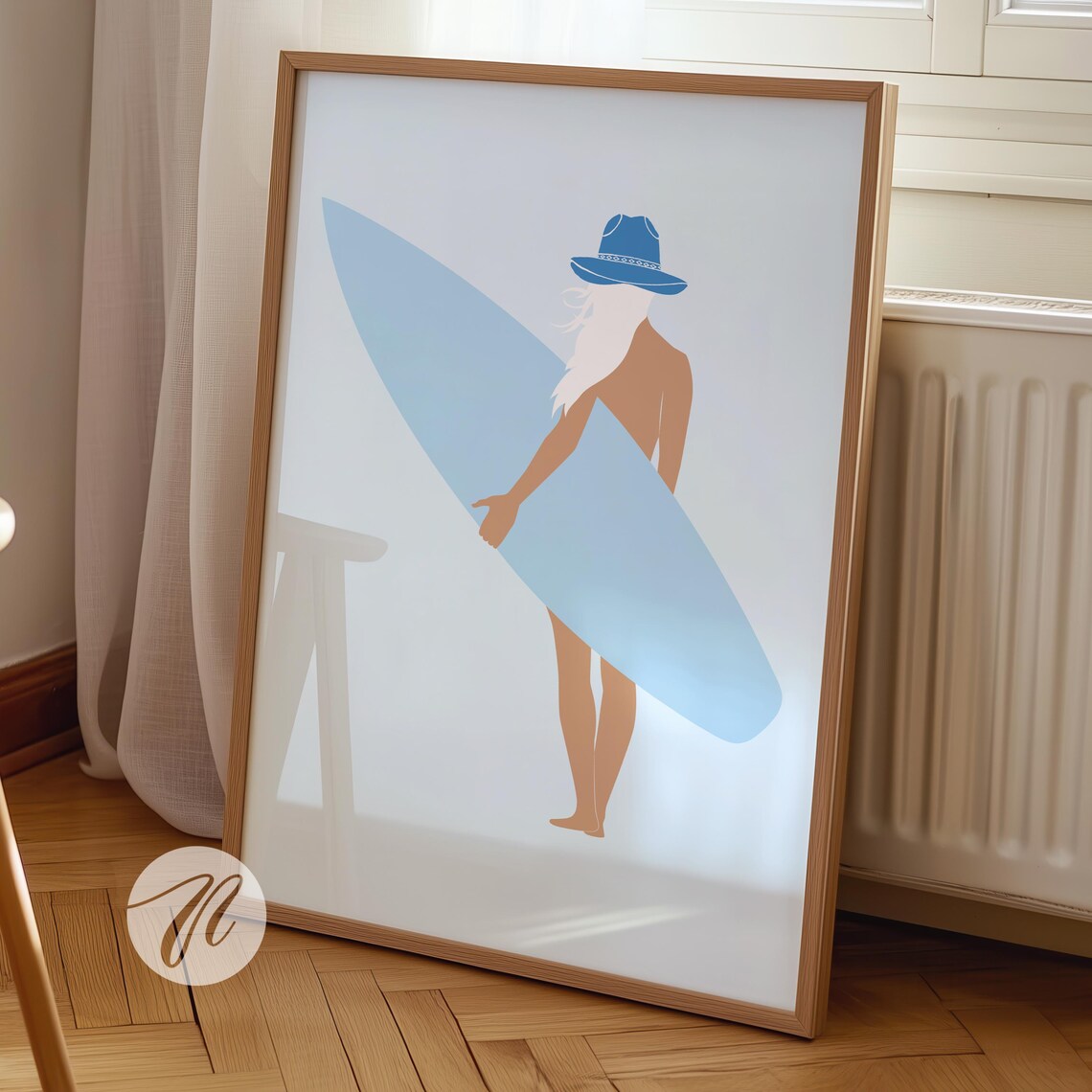 Coastal Cowgirl Surf Print, Preppy Beachy Wall Art