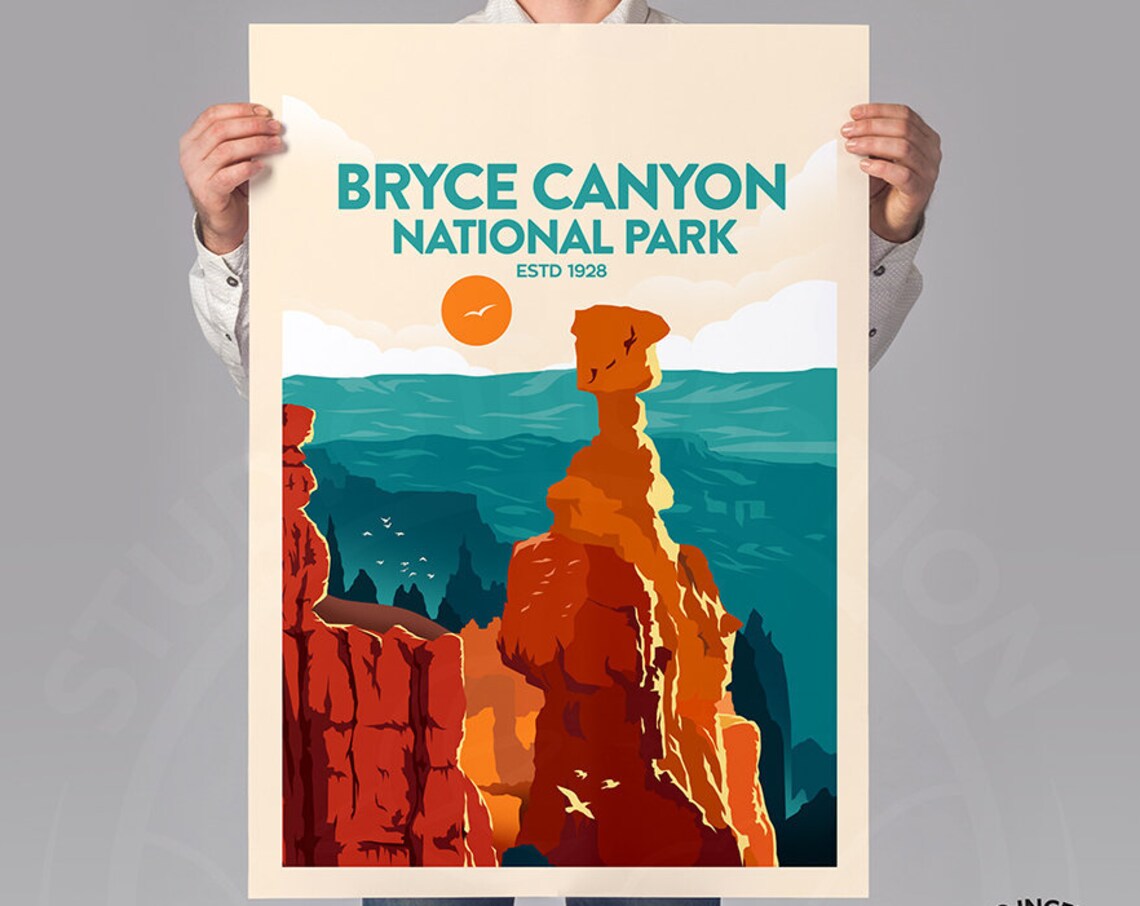 Bryce Canyon Utah Travel Poster, National Park Print - Image 2