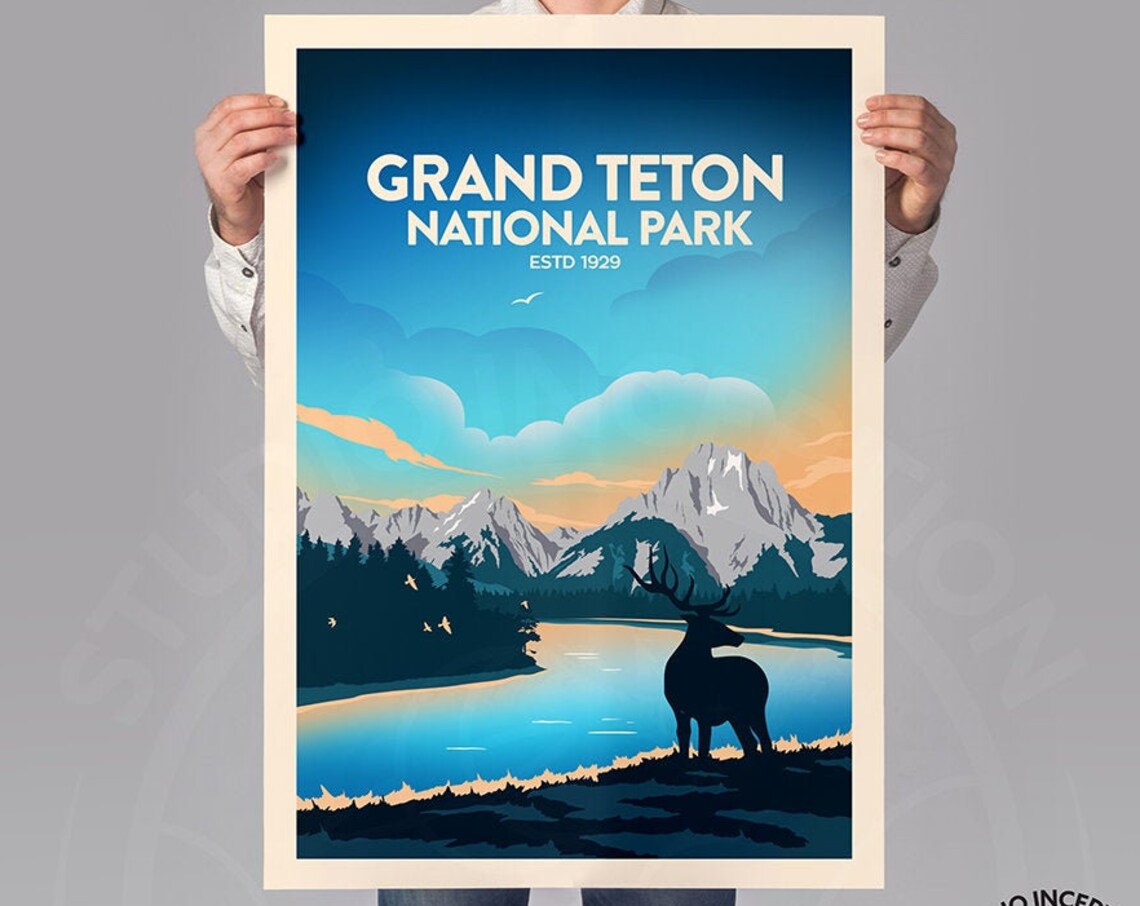 Grand Teton National Park Travel Poster Print - Image 2