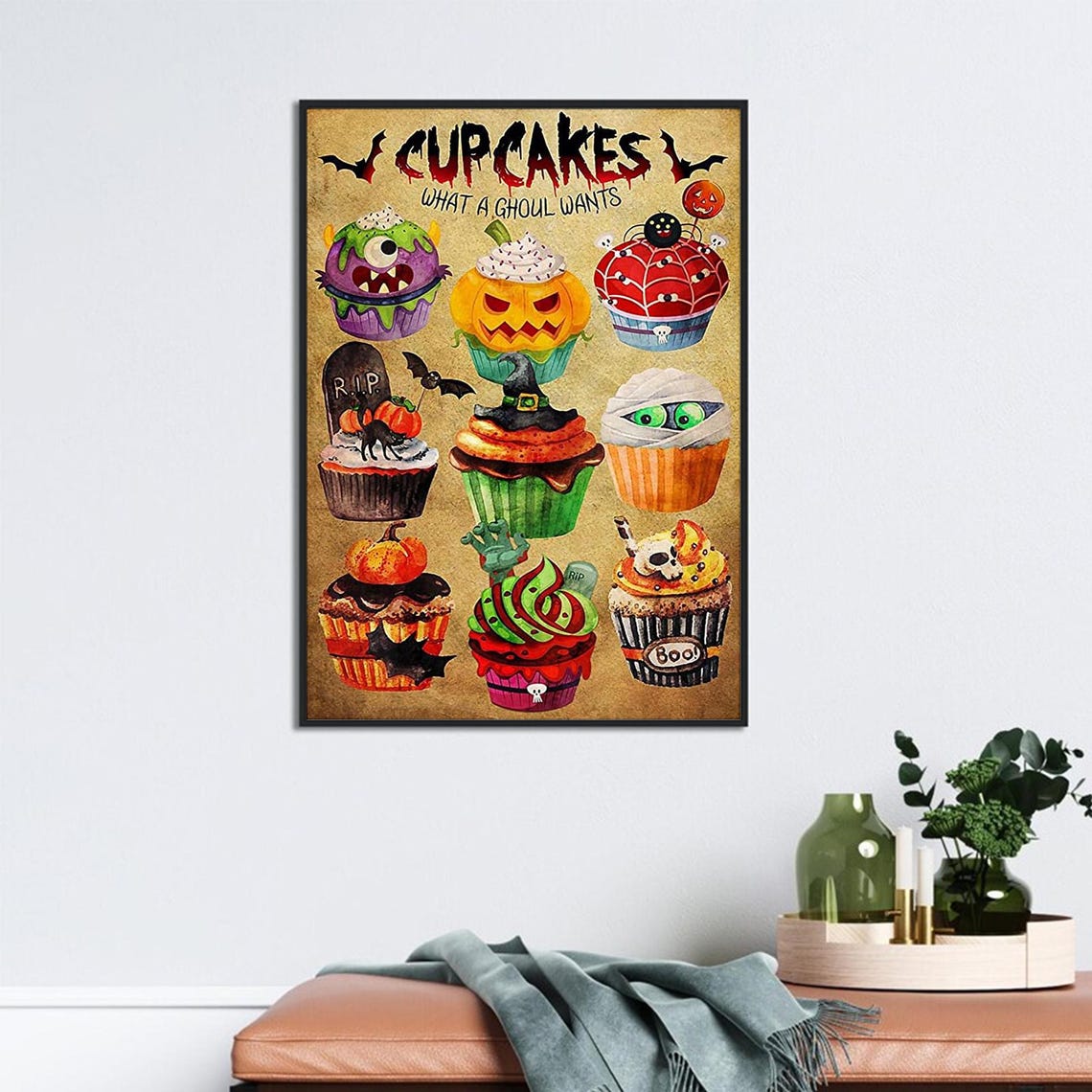 Halloween Cupcakes Spooky Monsters What A Ghoul Wants Poster - Image 2