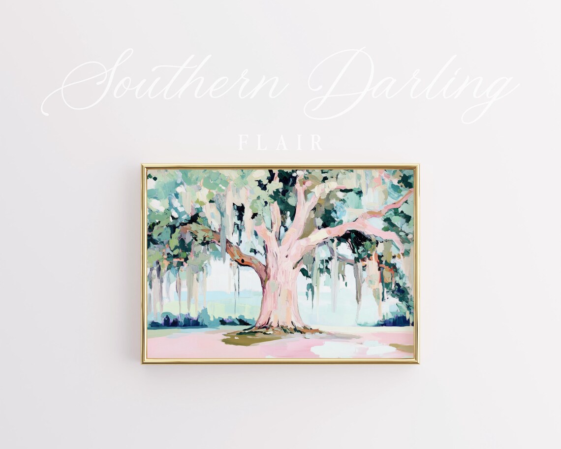 Live Oak Tree Painting, Southern Landscape Art Print - Image 2
