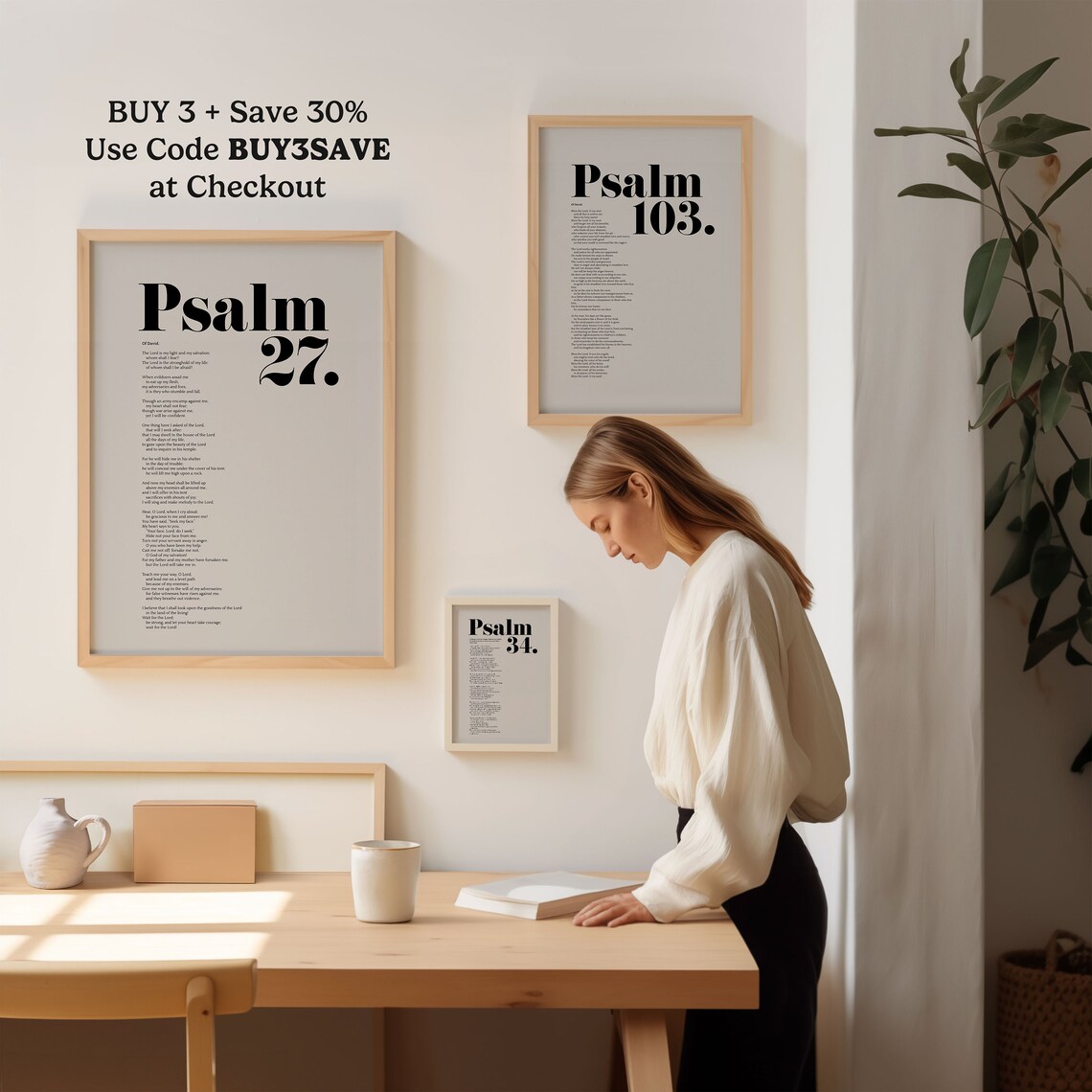 Psalm 103 Bible Verse Art Print, Simple Christian Decor - Image 4