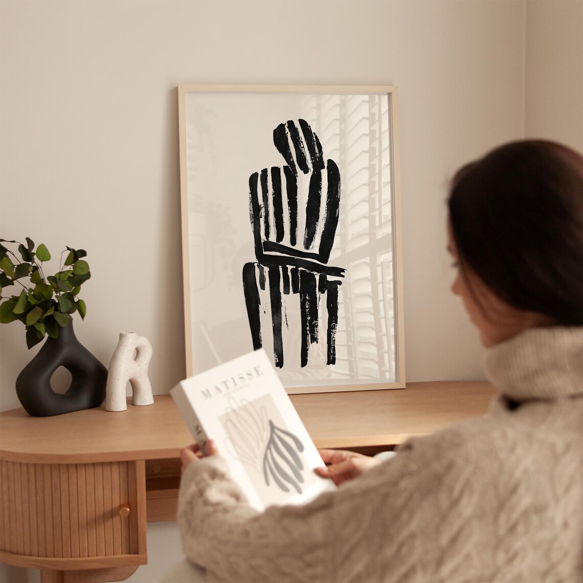 Abstract Black And White Minimalist Line Art - Image 5