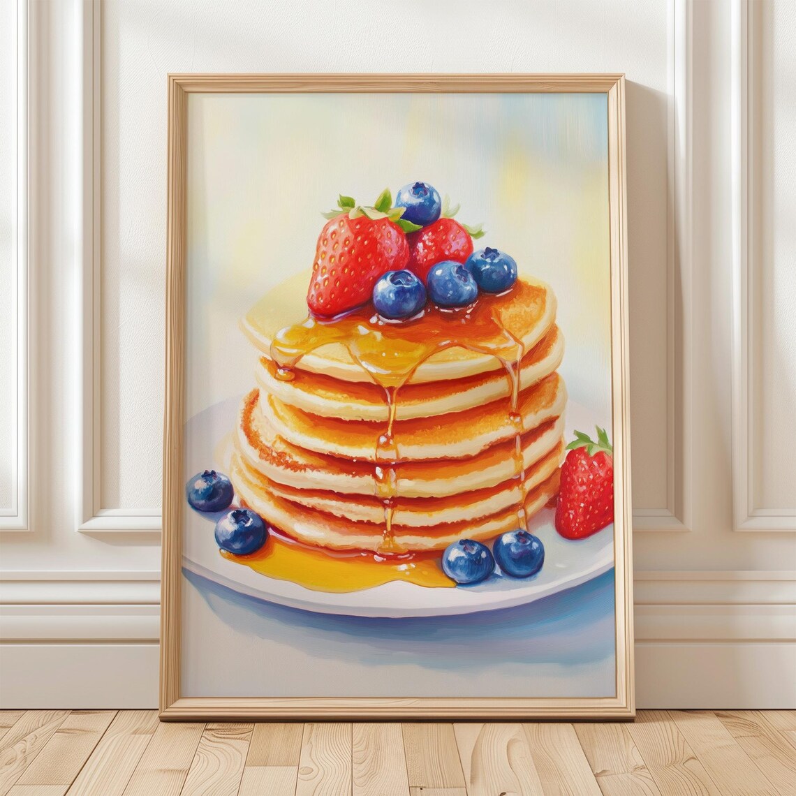 Pancake Art Print, Contemporary Dining Room Decor