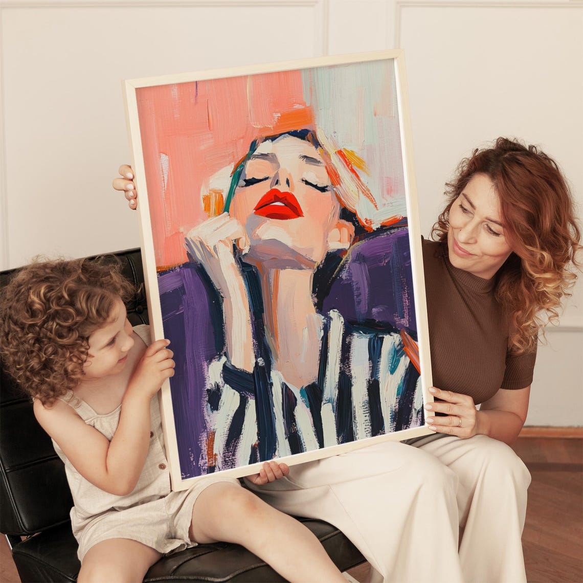 Contemporary Female Portrait Print Abstract Woman Wall Art Bold Illustration Modern Home Decor - Image 2