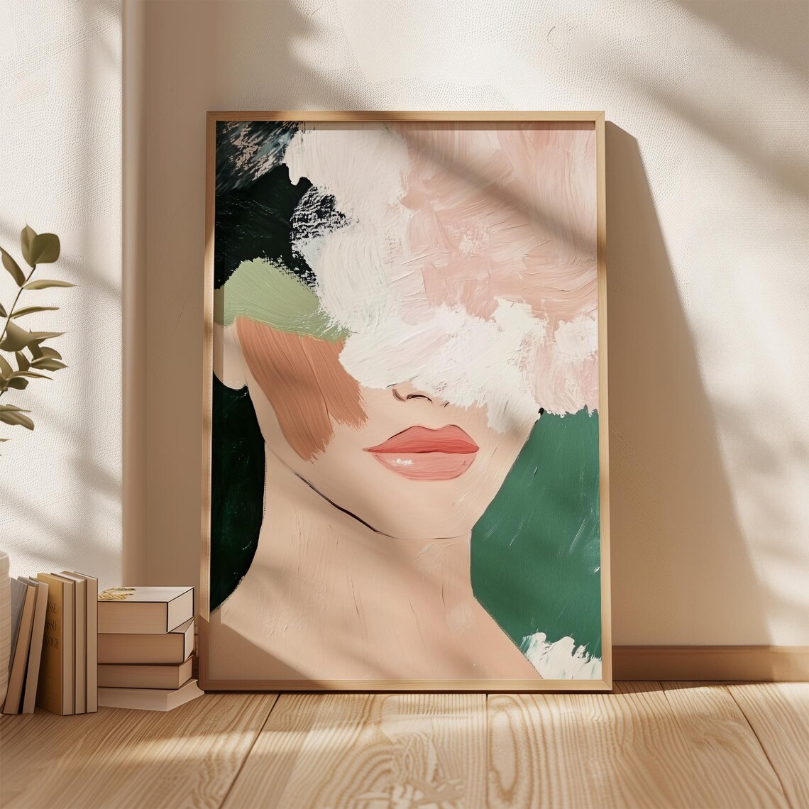 Abstract Floral Woman, Modern Feminine Art Print - Image 4