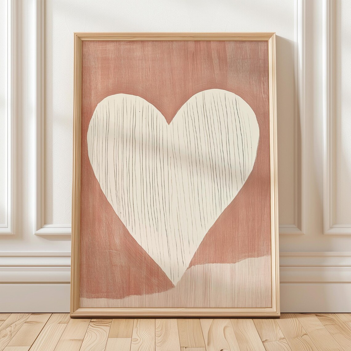 Minimalist Heart Art Print, Romantic Love Decor