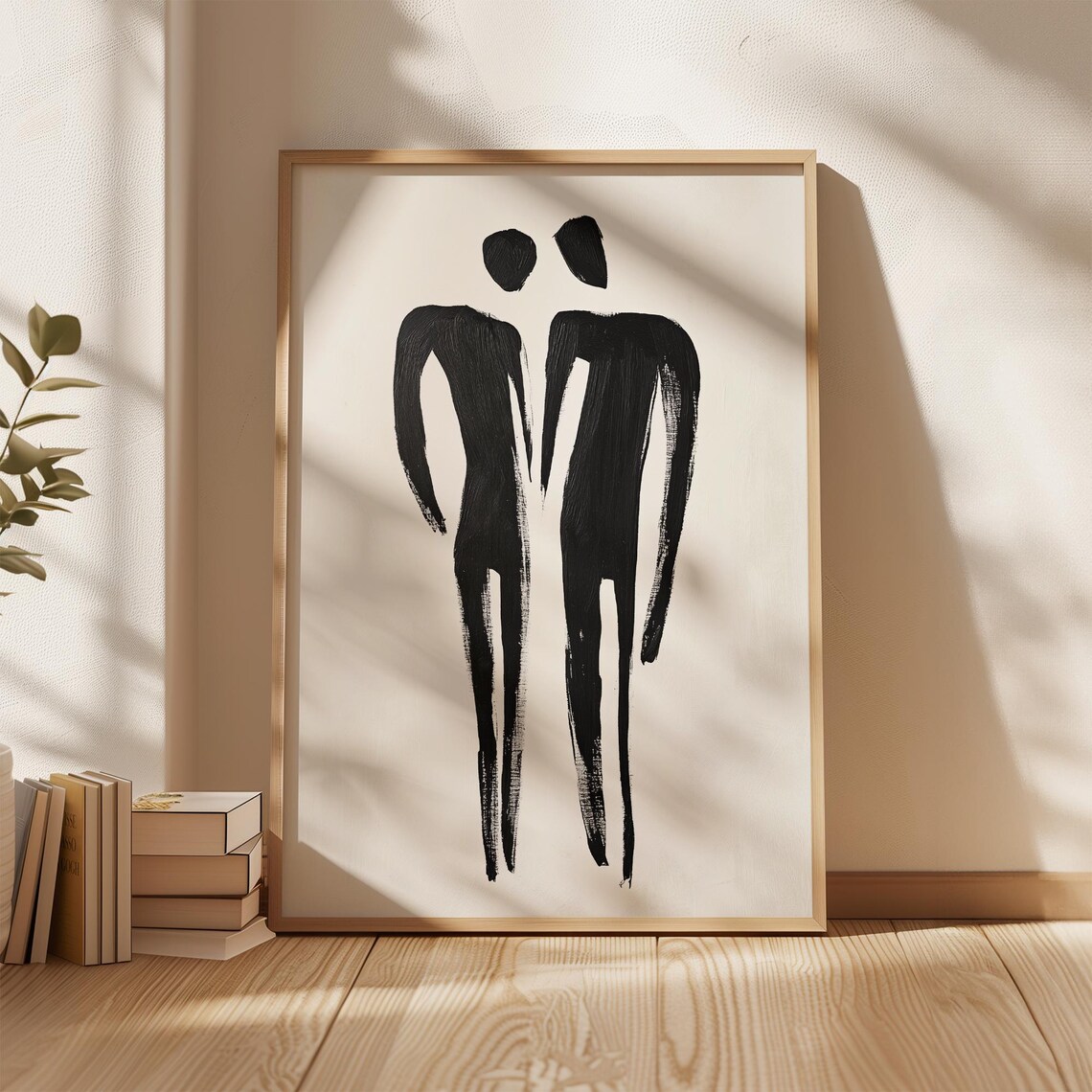 Abstract Couple - Minimalist Art Print - Image 5