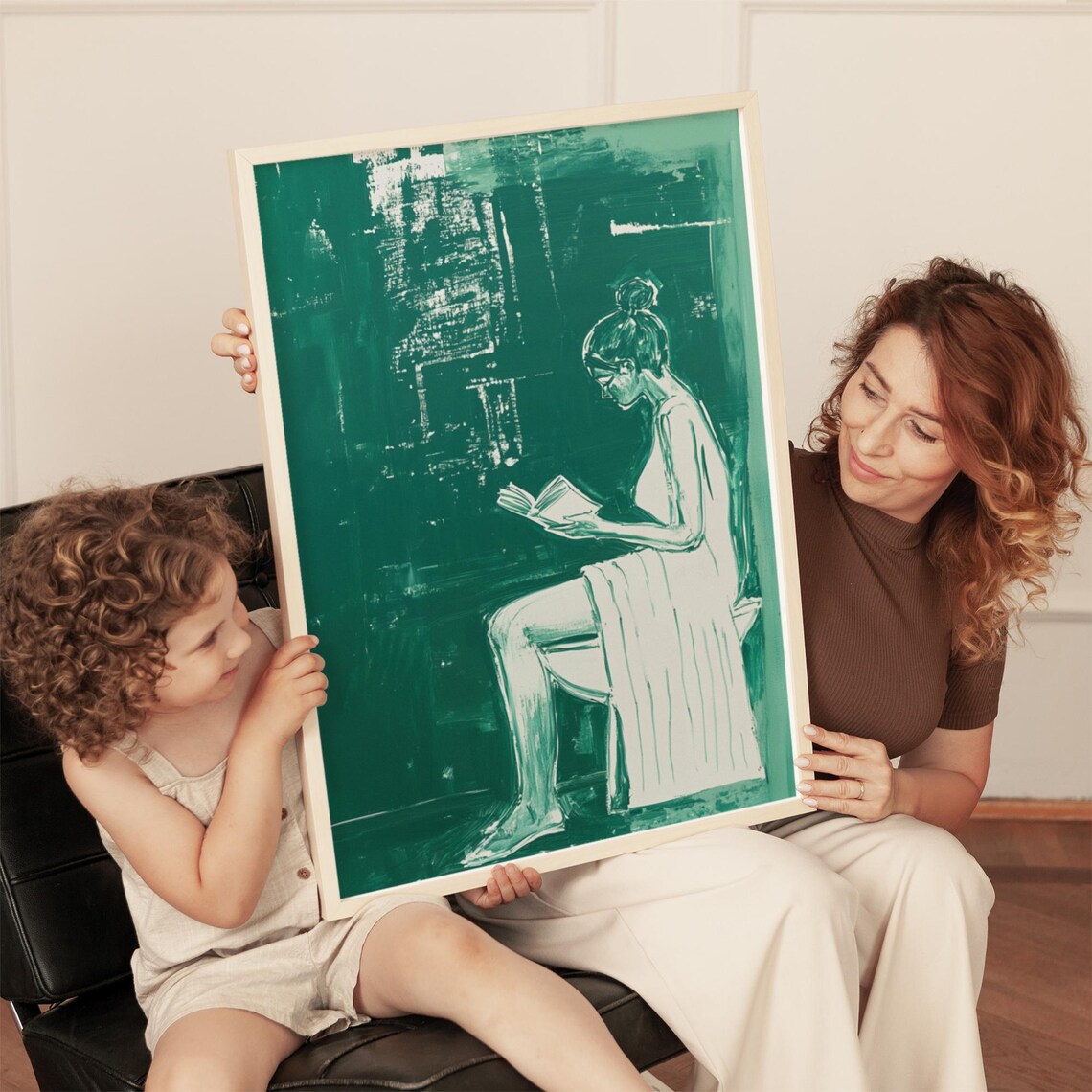 Woman Reading, Minimalist Bathroom Art Print - Image 5