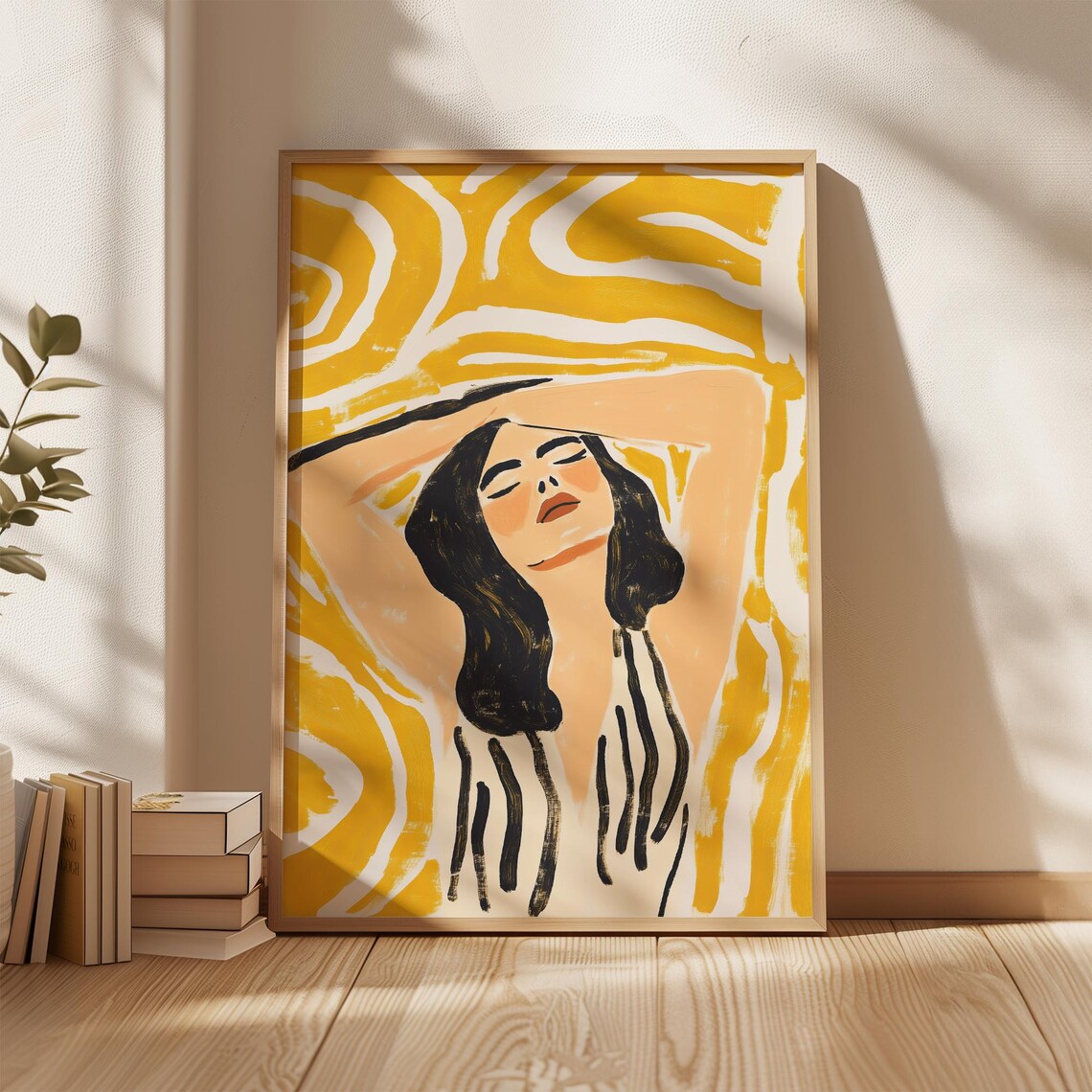 Abstract Woman Wall Art, Minimalist Art Print