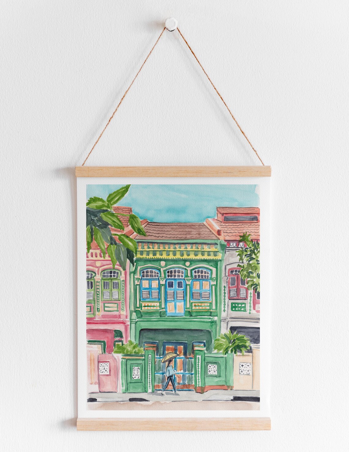 Singapore Peranakan Shophouses Travel Poster - Image 2