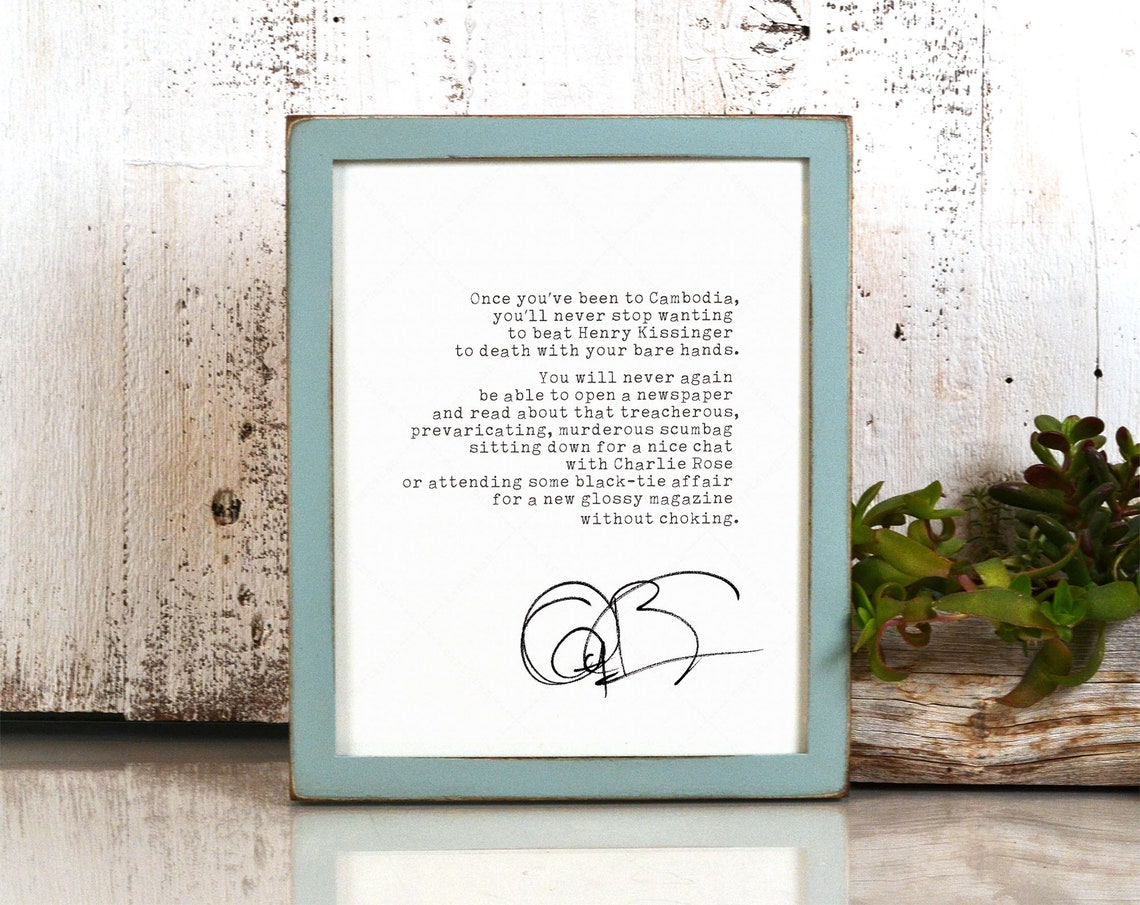 Anthony Bourdain Cambodia Quote Typewriter Signature Minimalist Poster - Image 4