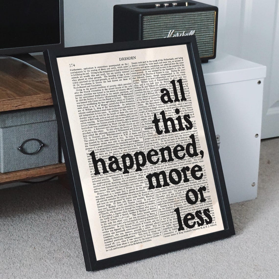 Kurt Vonnegut All This Happened More Or Less Slaughterhouse Print - Image 3
