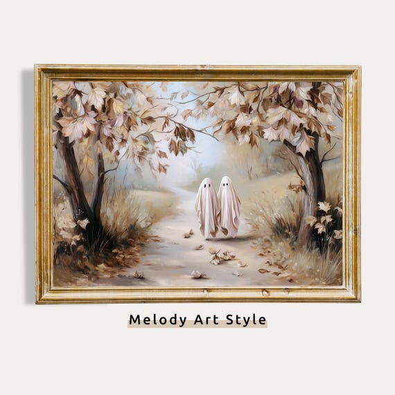 Wall Art Fall Path Print Halloween Autumn Leaves Cozy Home Decor Instant P618