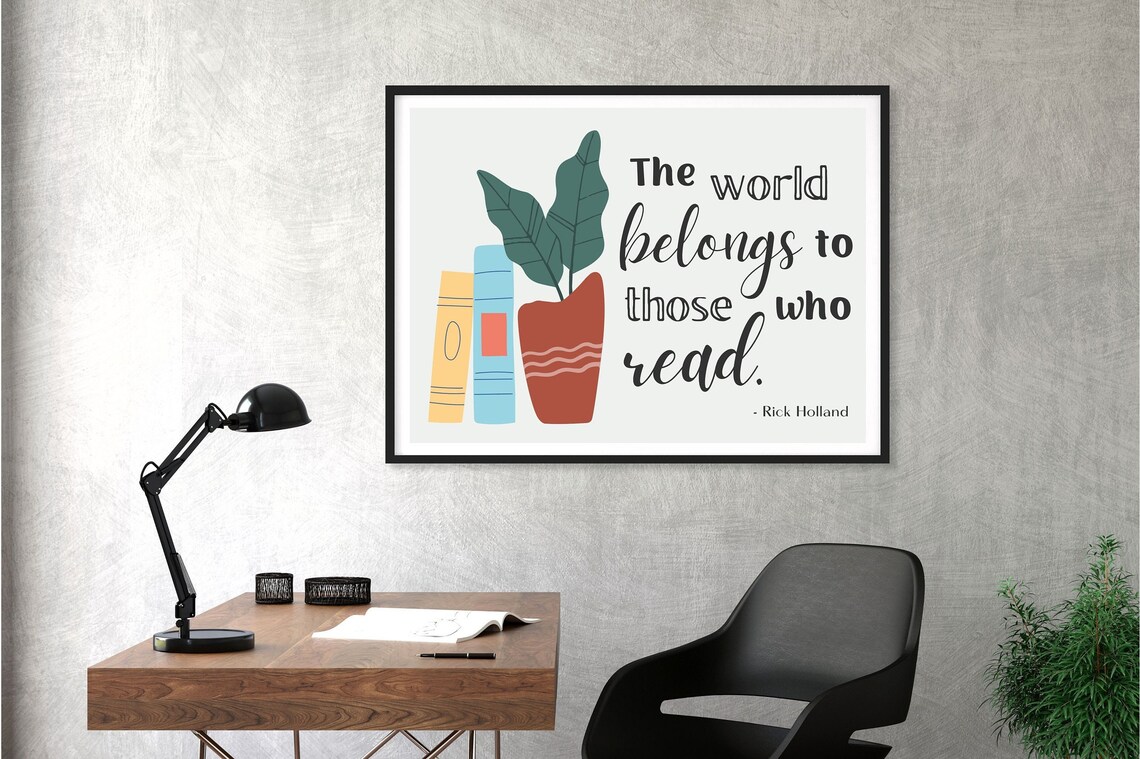 The World Belongs to Those Who Read Boho Poster - Image 3