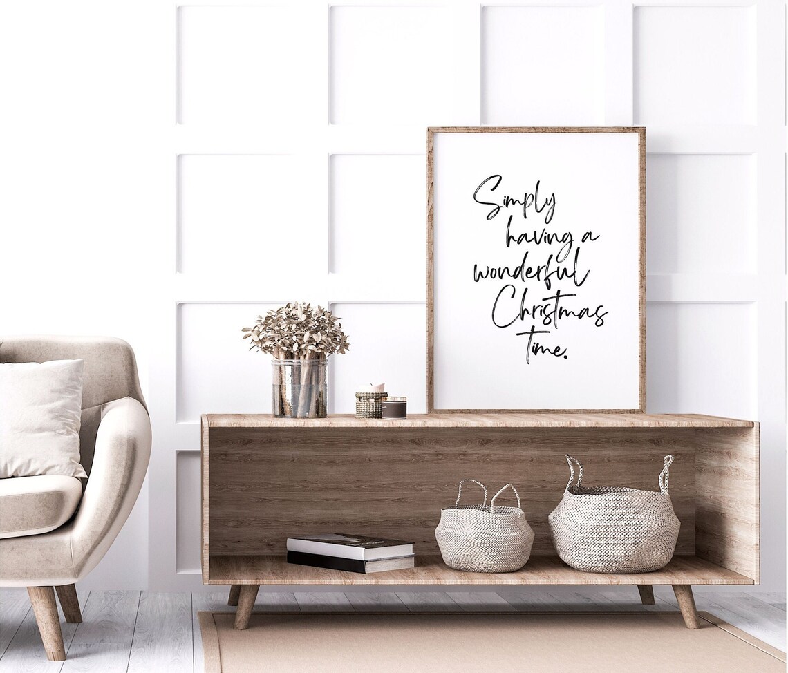 Simply Having a Wonderful Christmas Time Quote, Minimal - Image 4
