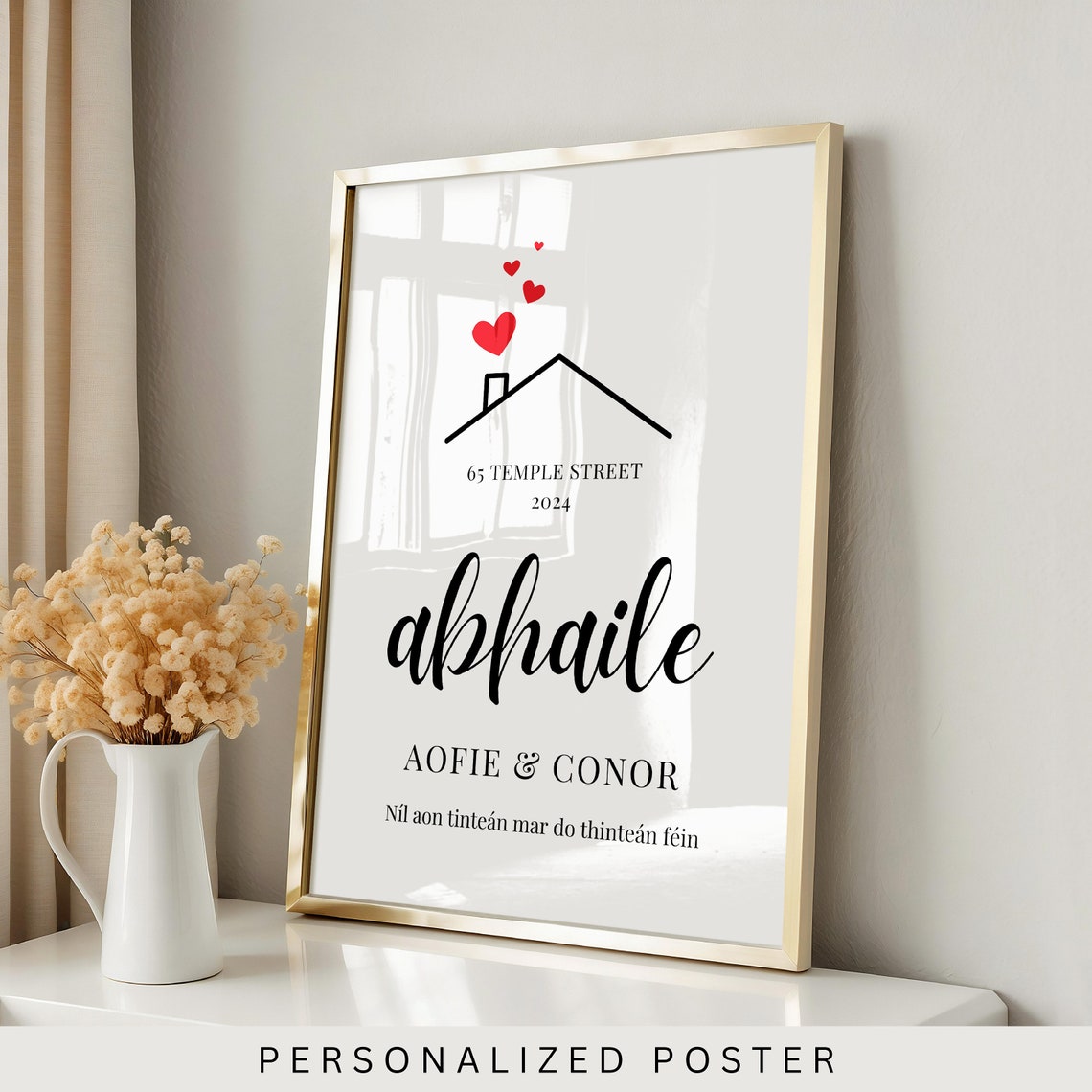 Abhaile Definition Irish Wall Art Print