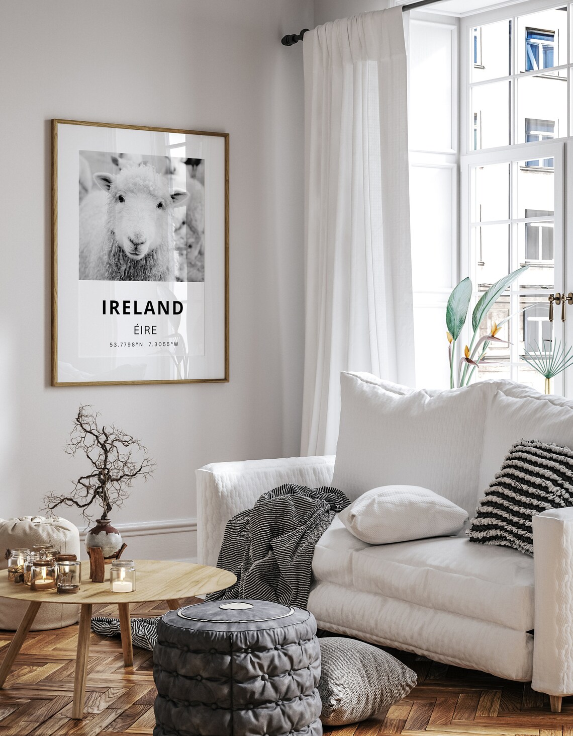 Ireland Sheep Photography Art Print, Dublin Travel Poster - Image 5