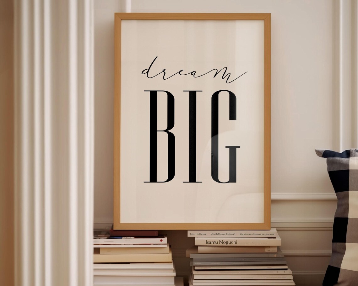 Motivational Black and White Poster, Home Office Art Print - Image 2