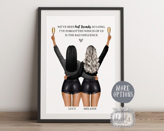 Friends Personalised Gift Best Friend Poster Best Friend Gift Friend Gift Friend Wall Art Birthday Gift Personalised Gift