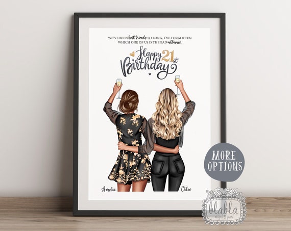 21st Birthday Gift Friend Gift Friend Birthday Gift Best Friend Gift Friend Gift Friend Wall Art Birthday Gift Personalised Gift