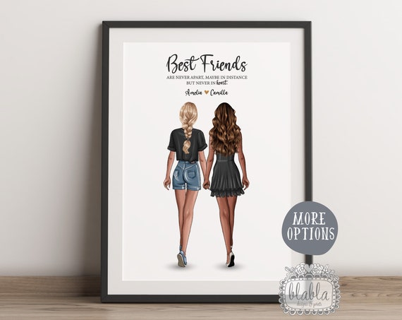 Best Friends Gift Friend Gift Friend Birthday Gift Best Friend Gift Friend Gift Friend Wall Art Birthday Gift Personalised Gift