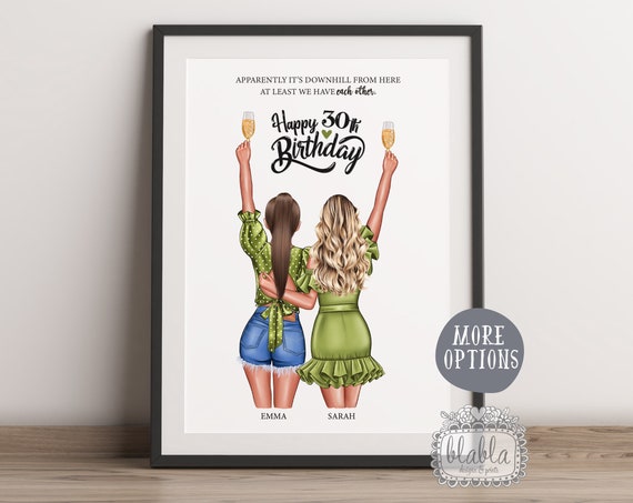 30th Birthday Gift Best Friend Gift Friend Birthday Gift Best Friend Gift Friend Gift Friend Wall Art Birthday Gift Personalised Gift