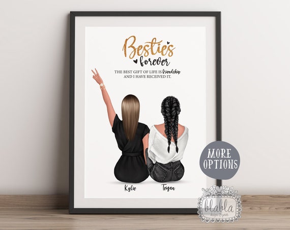 Friends Personalised Gift Best Friend Gift Best Friend Poster Friend Gift Friend Wall Art Birthday Gift Personalised Gift