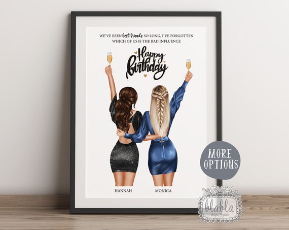 Best Friend Birthday Gift Bff Gift Friend Gift Friend Birthday Gift Friend Gift Friend Wall Art Birthday Gift Personalised Gift