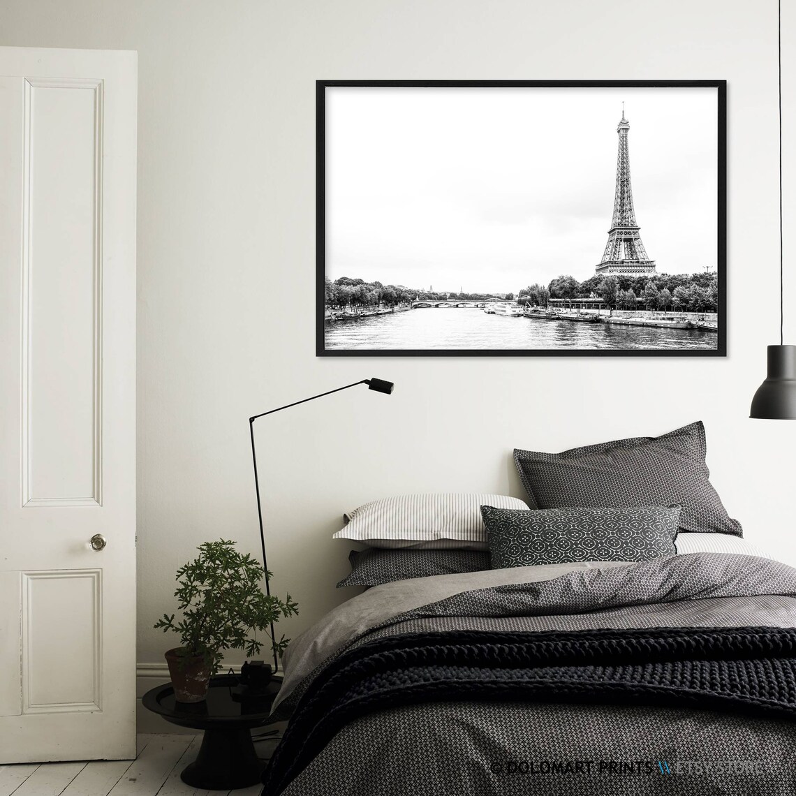 Paris Architecture Travel Poster, Black And White Photo - Image 3