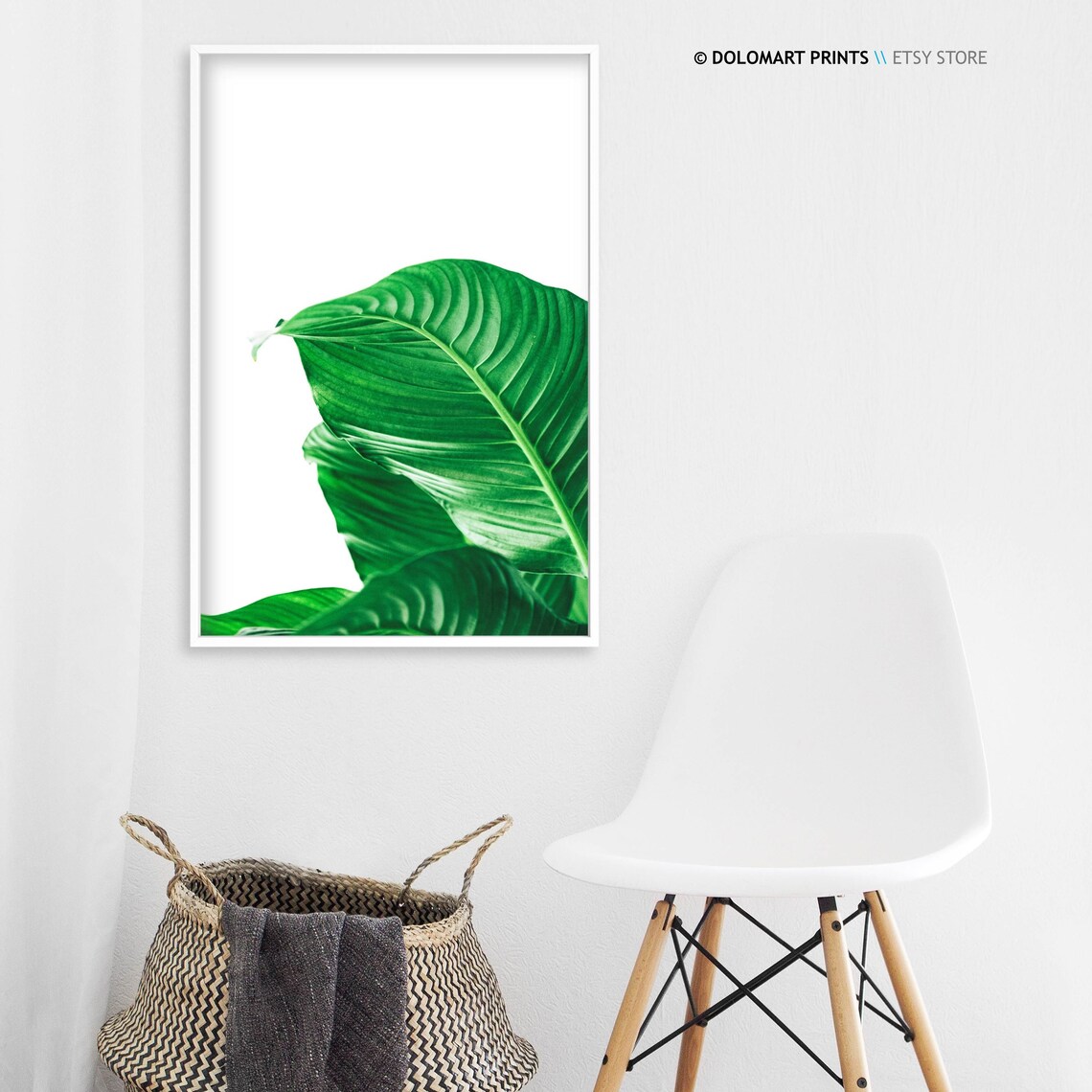 Tropical Art Greenery Wall Art Decor Green Leaf Photo Botanical Artwork Green Home Decor Tropical Leaves - Image 3