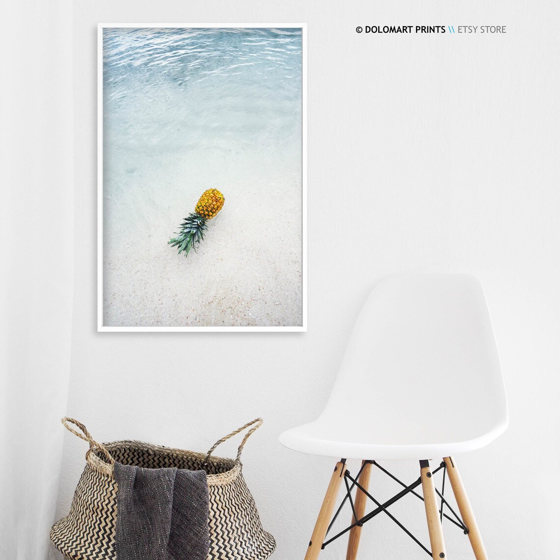 Pineapple Beach Wall Art Print, Coastal Decor - Image 3