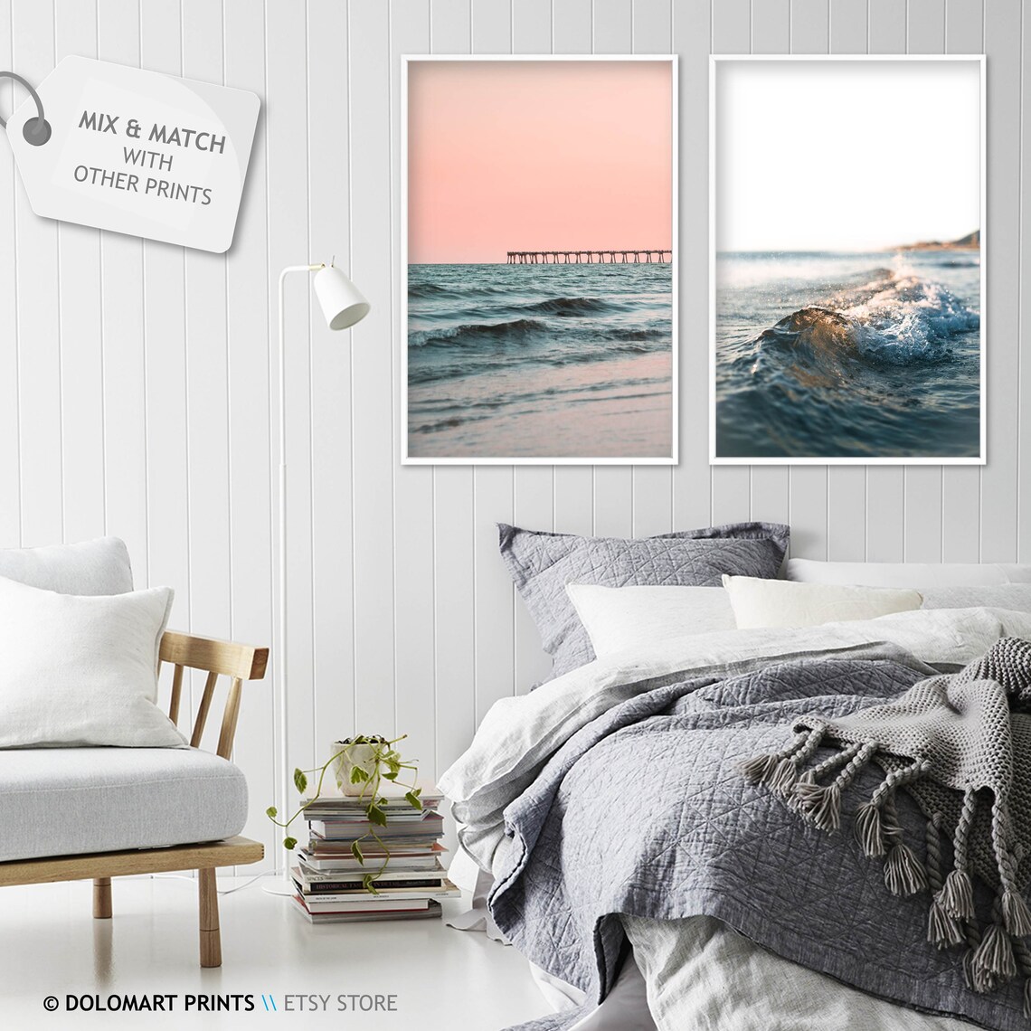 Beach Photography Pastel Sunset Sea Art Print - Image 2