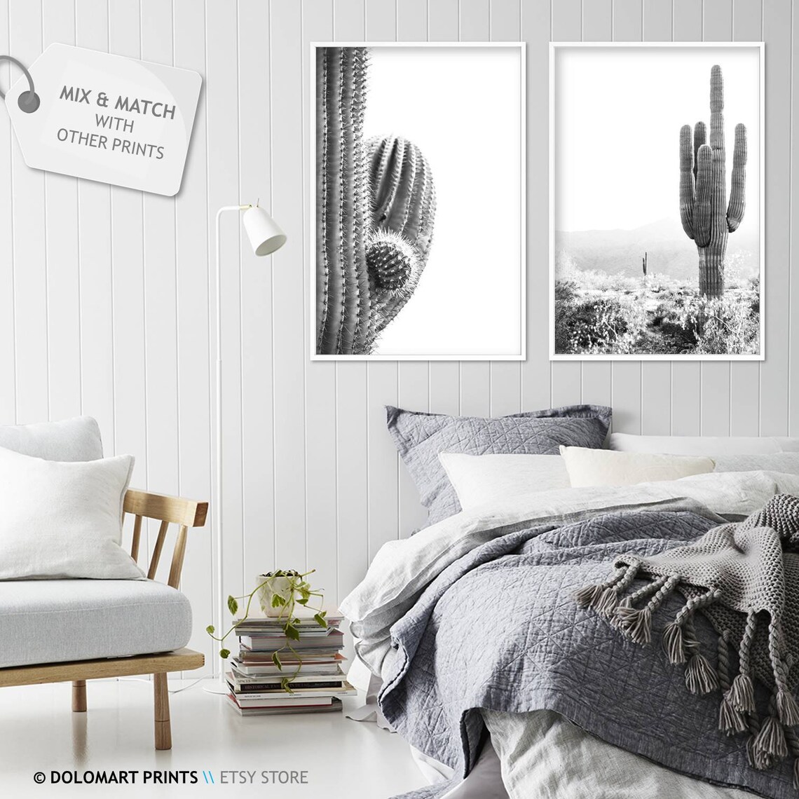 Cactus Print, Southwestern Rustic Farmhouse Art Print - Image 2