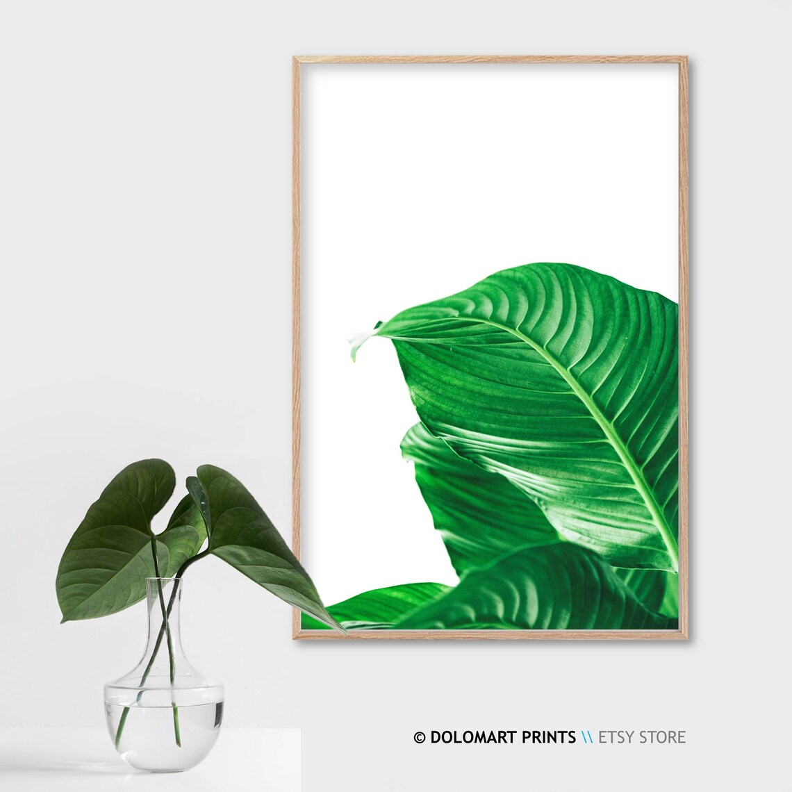 Tropical Art Greenery Wall Art Decor Green Leaf Photo Botanical Artwork Green Home Decor Tropical Leaves - Image 2