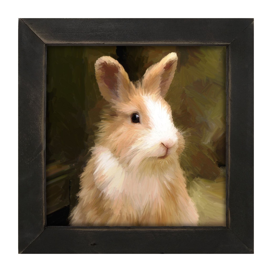 Cute Tan Bunny Rabbit Portrait Gold Frame Spring Farmhouse Wall Art - Image 4