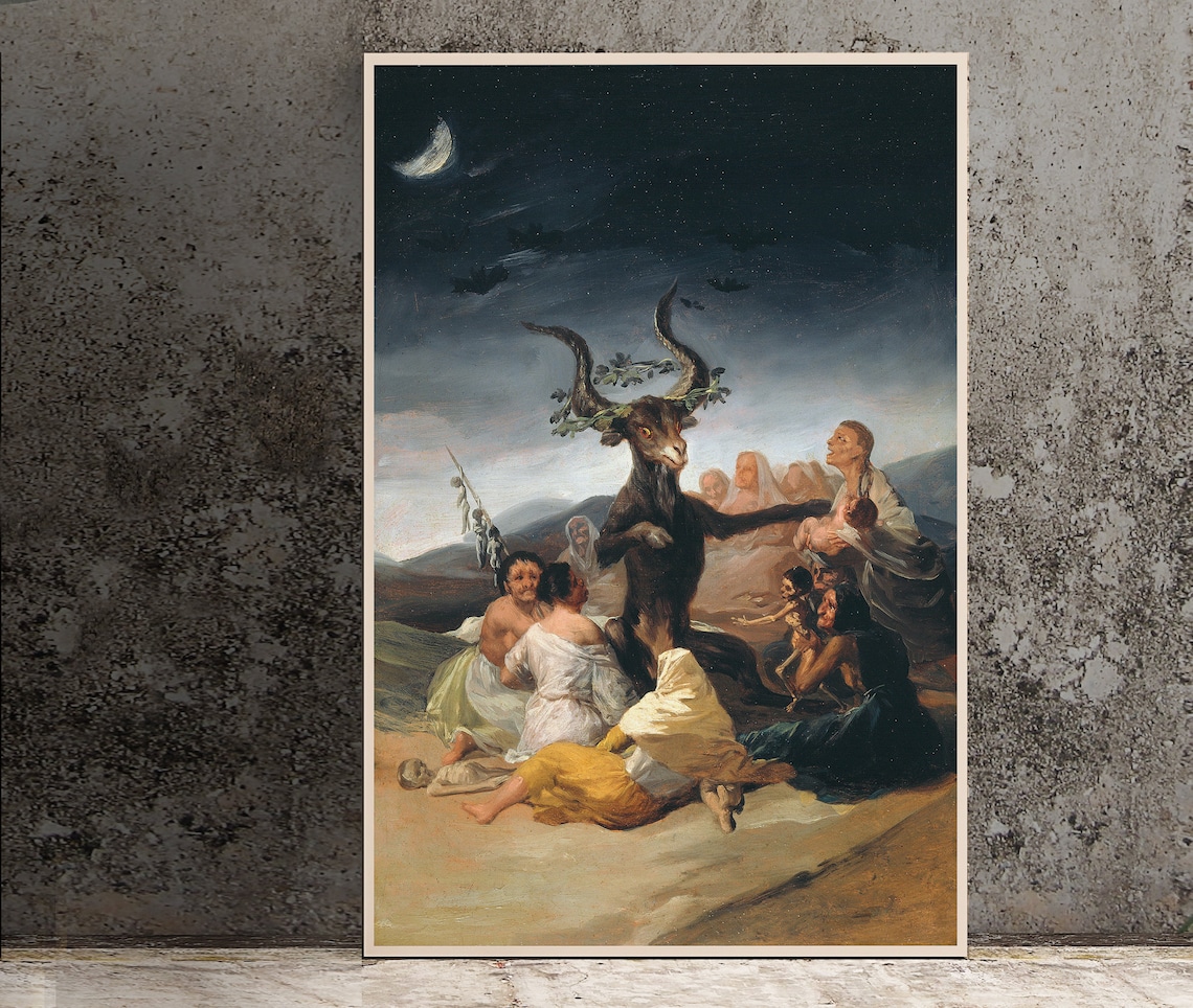 Witches Sabbath by Francisco de Goya, Poster Print