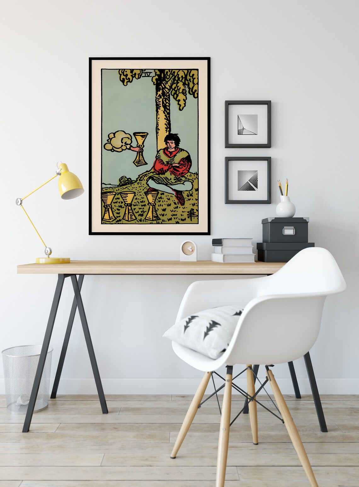 Four Of Cups Tarot Card Poster, Tarot Print - Image 2