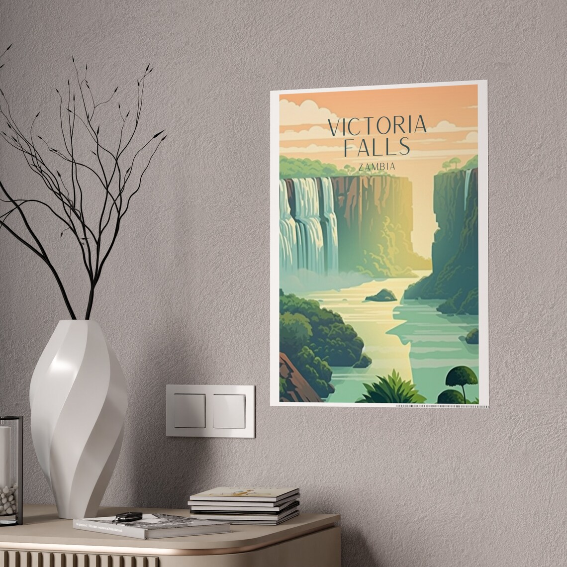 Victoria Falls Art Deco Travel Poster - Image 5