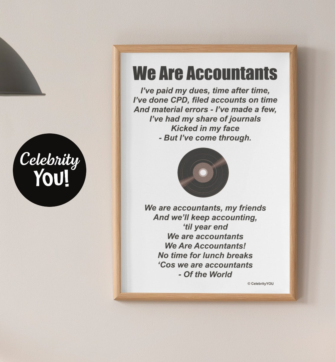 We Are Accountants Funny Song Lyric Parody Office Humor Poster Gift - Image 3