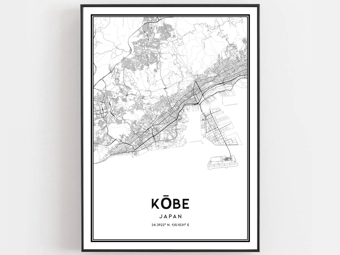 Kbe Map Print, City Street Decor Travel Poster