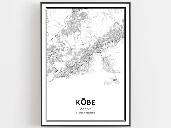 Kbe Map Print, City Street Decor Travel Poster
