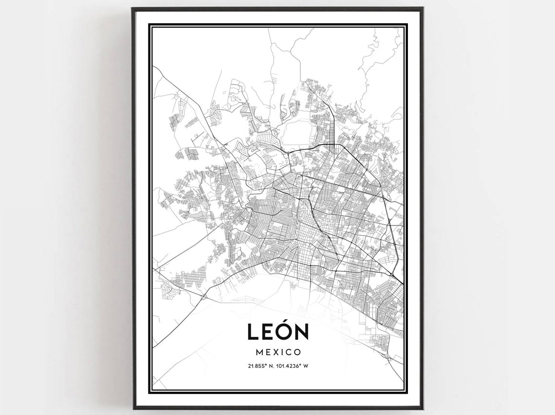 Len Map Print Poster Wall Art City Street Decor Road Gift B197