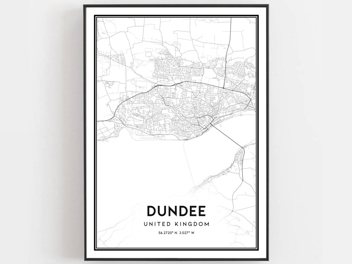 Dundee Map Poster, City Street Decor