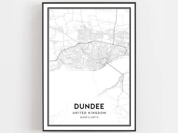 Dundee Map Poster, City Street Decor