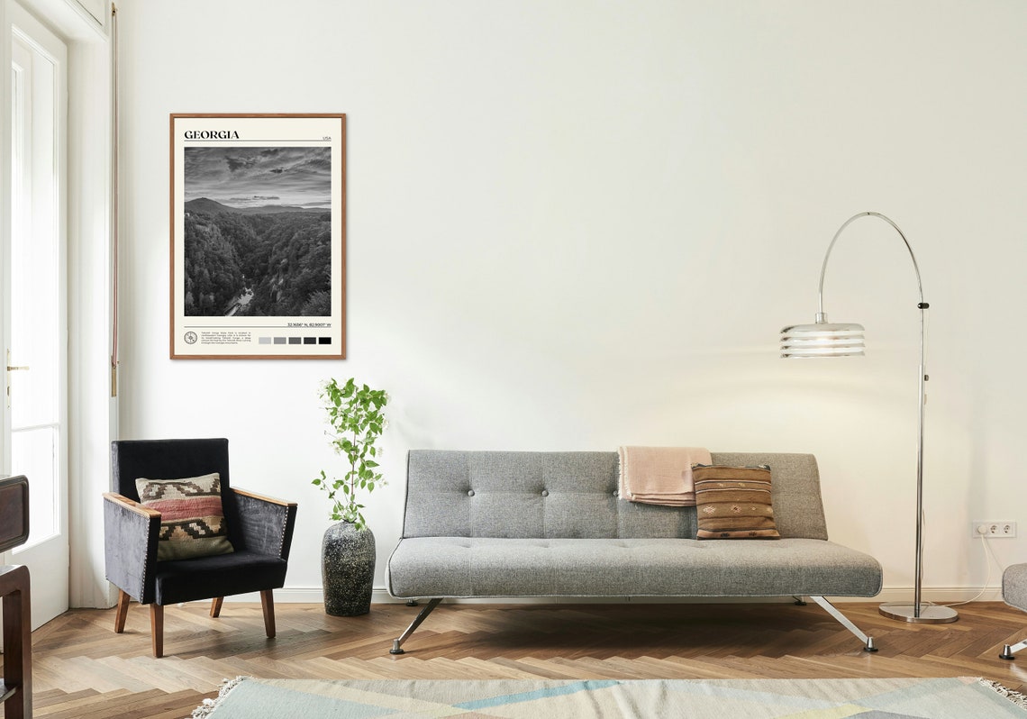 Black And White Georgia Print Georgia Wall Art Georgia Poster Georgia Photo Georgia Poster Print Georgia Wall Decor United States - Image 3