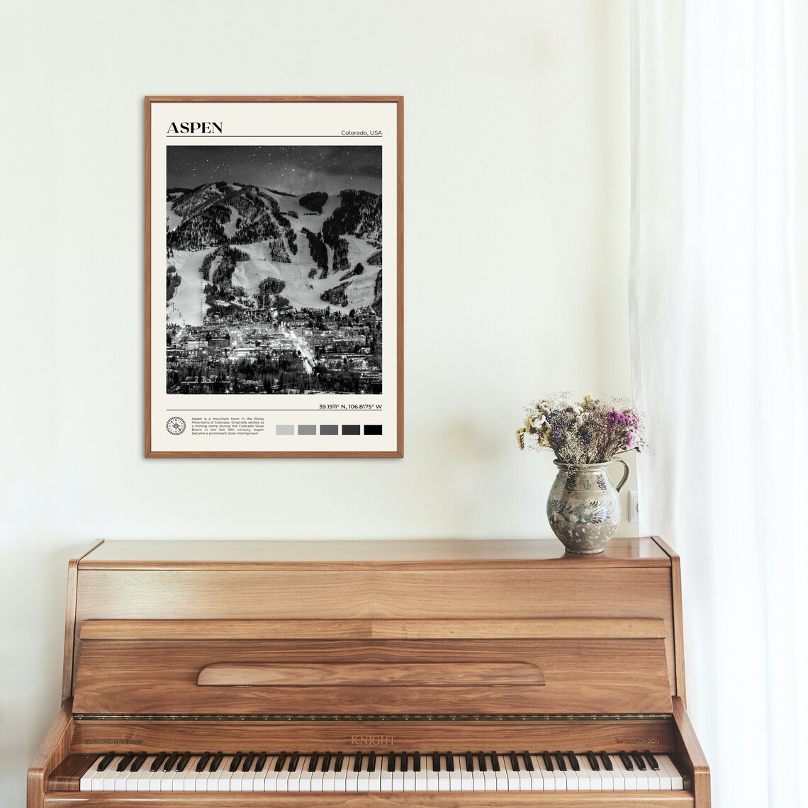 Black And White Aspen Print Aspen Wall Art Aspen Poster Aspen Photo Aspen Poster Print Aspen Wall Decor Colorado Poster Print Usa - Image 2