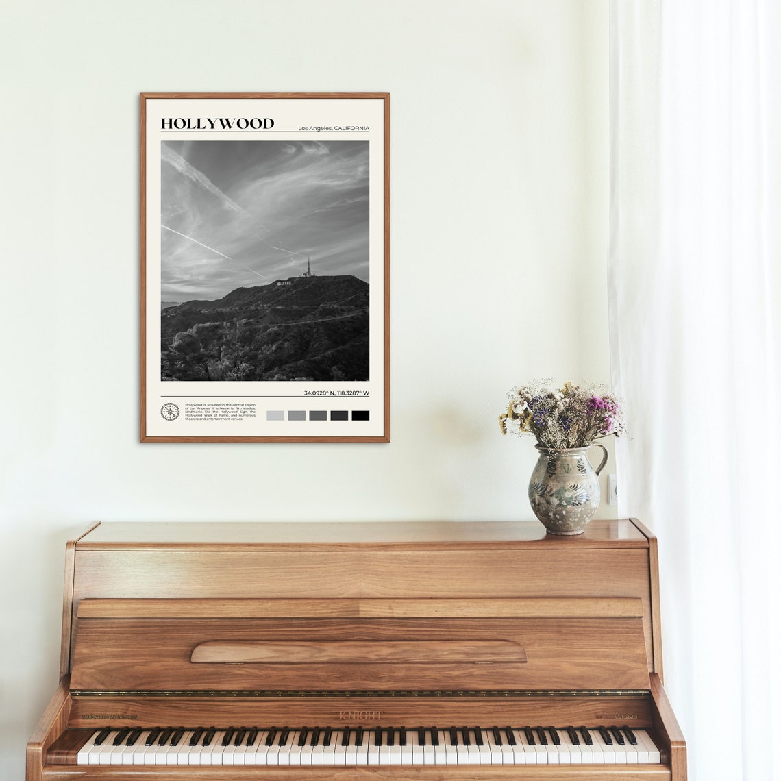 Black And White Hollywood Print Hollywood Wall Art Hollywood Poster Hollywood Photo Hollywood Poster Print Los Angeles California - Image 2